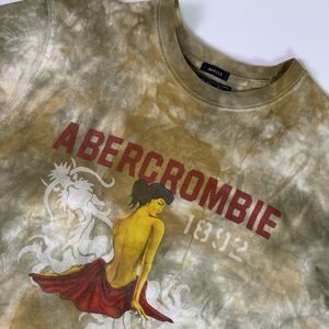 Abercrombie & Fitch Y2K Muscle Tee Men's M Tie Dye Tribal Dragon Girl Graphic